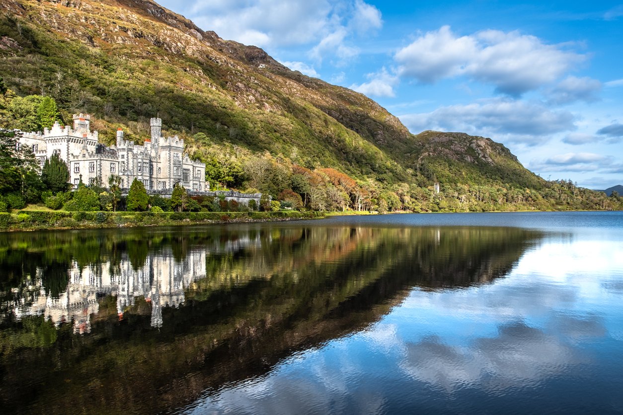 Kylemore Abbey in Connemara, Pollacappul, Co. Galway, Ireland