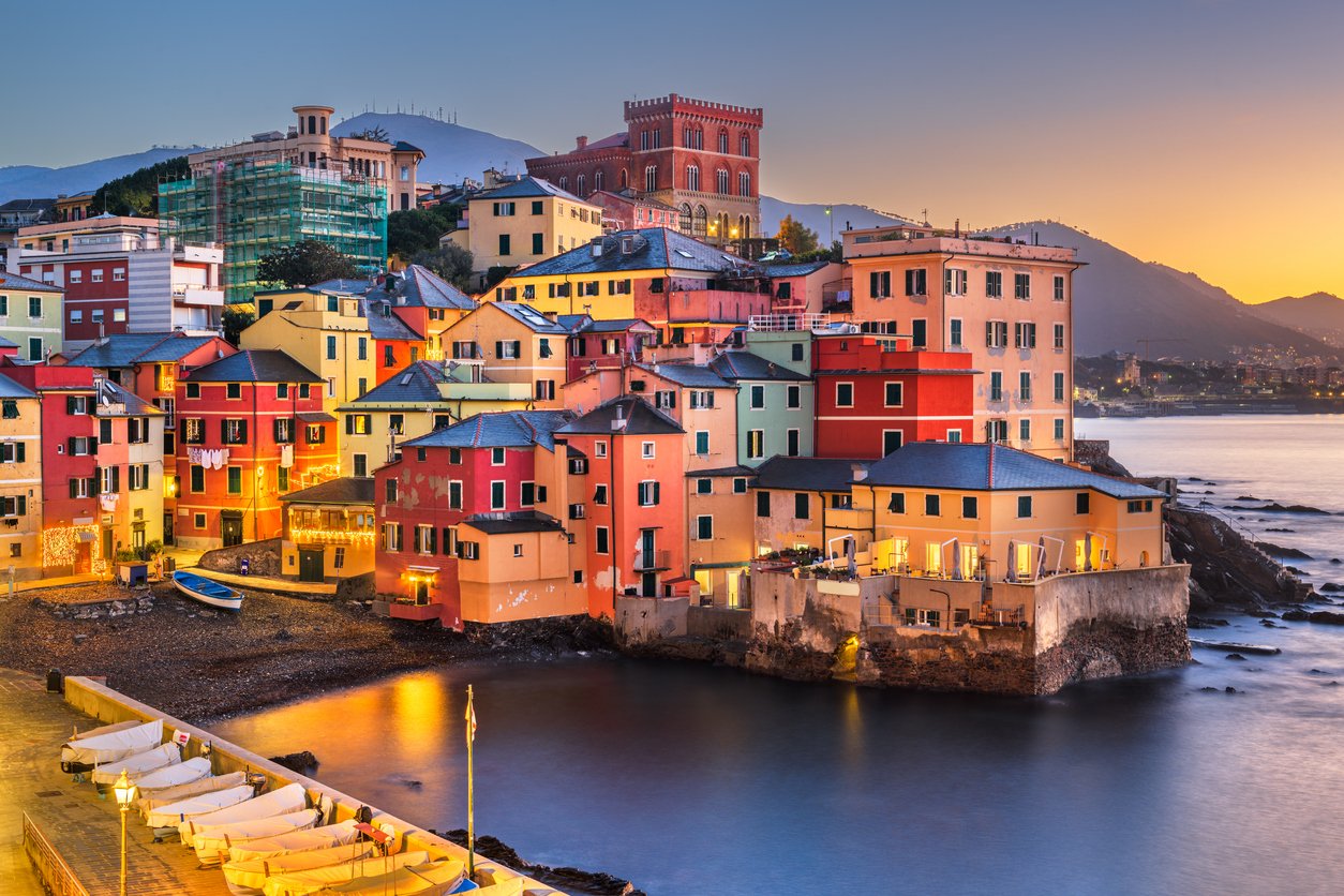 Boccadasse, Gênes, Italie à l’aube