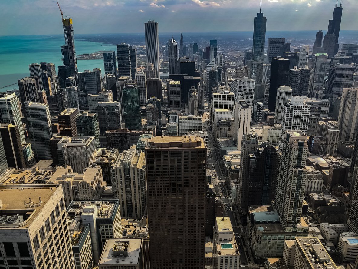 The 360 Chicago observation deck view