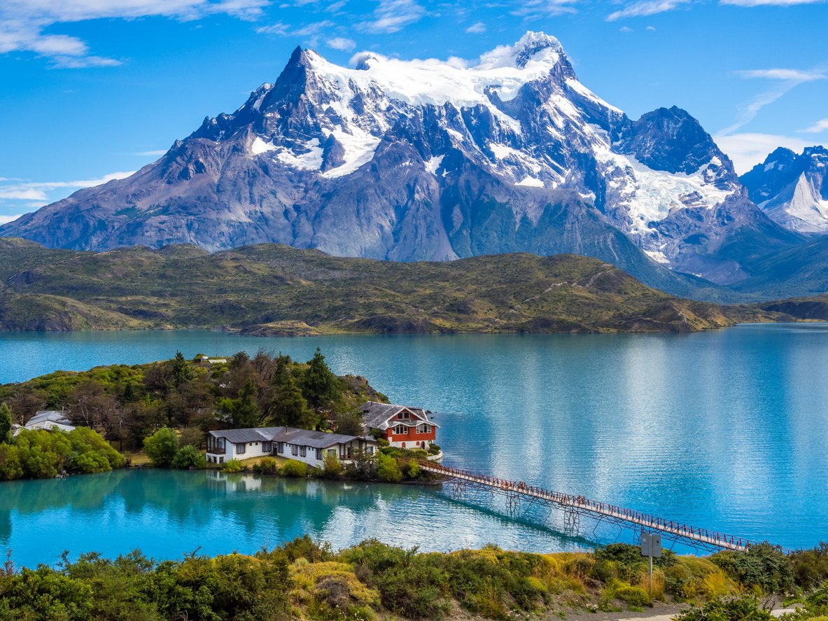 Lac Pehoe dans le parc national Torres del Paine au Chili Patagonie