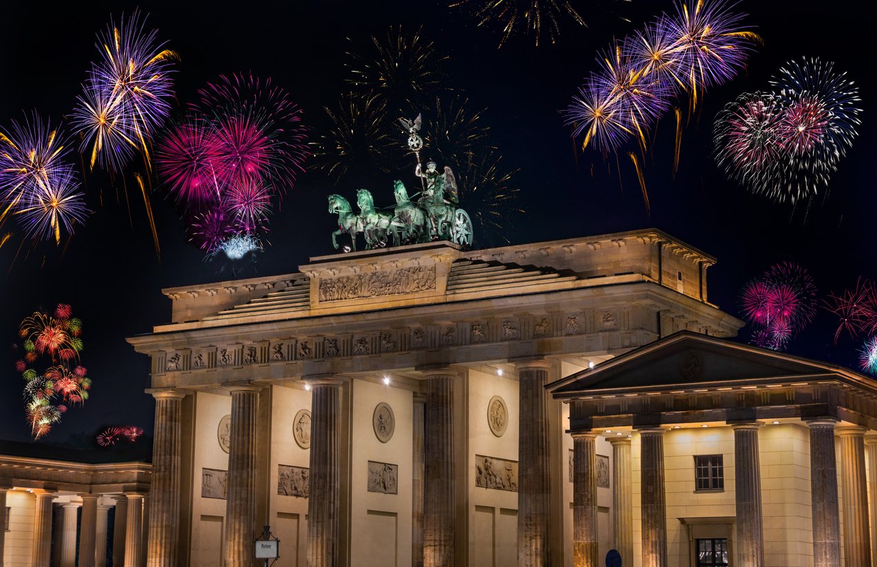 Fête du Nouvel An à la Porte de Brandebourg, Berlin