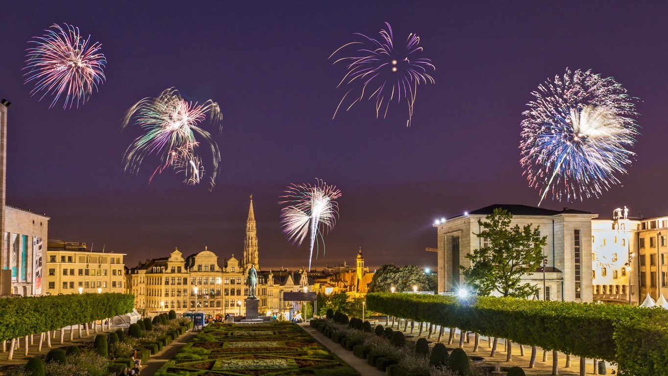 Réveillon du Nouvel An à Bruxelles la capitale de la Belgique