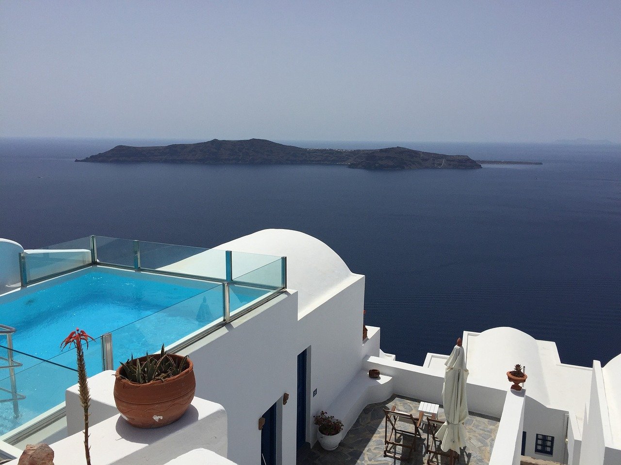 Santorini hotel sea view